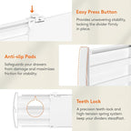 Lifewit 5" Tall 9 Pack Drawer Dividers, 30-47cm/11.5-18.5" Expandable Drawer Divider for Clothes, Adjustable Dresser Drawer O