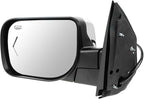 TRQ Driver and Passenger Side Mirror Assembly Set Power Heated Memory Turn Signal Puddle Light Foldaway Chrome Compatible wit