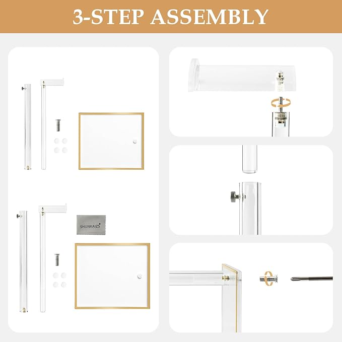 2Pcs Purse Display Stands, Height Adjustable10"-16"+14"-24", Acrylic Handbag Stands for Display, Clear Holder for Purse Eveni