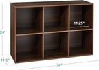 Best Choice Products 6-Cube Storage Organizer, 11in Shelf Opening, Bookcase, Display Shelf, Customizable w/ 3 Removable Back 