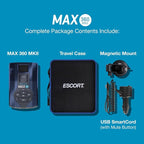 Escort MAX 360 MKII Radar and Laser Detector Bluetooth Enabled, 360° Directional Arrows, Exceptional Range, Shared Alerts, Ap