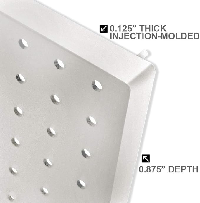 Azar Displays 900940-WHT The DIY Multi-Purpose 10-Piece Pegboard Wall Organizer Kit with One Panel and Accessory Assortment: 