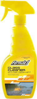 Formula 1 Glass Cleaner with Rain Repellent - Windshield Cleaning Spray for Streak-Free Finish, Improve Visability in Rain, S
