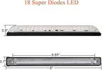 NPAUTO 4Pcs 8" White Led Utility Light Bar 18 LED Utility Strip Waterproof Boat Bow Light Marine Navigation Light 12V