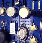 Wall Control 30-P-3232BU Blue Metal Pegboard Pack