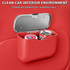 HOLDCY Car Trash Can, Waterproof Multi‑Functional Auto Trash Bin for Door/Console/Seat Back, Universal Vehicle Garbage Can for Car/Truck/SUV Drivers (Red)