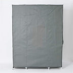 67" Freestanding Closet Organizer,Non-Woven Fabric Closet Wardrobe,Portable Covered Garment Rack,Steel Tube Wardrobe Clothes 