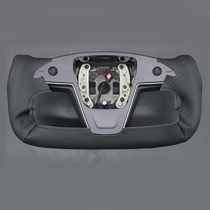 MEWANT Hand Stitched Tesla Model S Yoke Steering Wheel Cover Wrap for Tesla Model S 2021-2023 / Model X 2021-2023 Tesla Yoke Steering Wheel Accessories