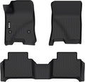 VIWIK Floor Mats for Chevy Colorado Crew Cab 2023 2024 2025/ for GMC Canyon Crew Cab, All Weather Car Mats TPE Rubber Automotive Floor Liners Front & Rear 1st and 2nd Row Black