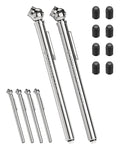 ETENWOLF Pencil Tire Pressure Gauge 6 Pack (10-50PSI, 20-120PSI) with Tire Caps Calibrated to ANSI B40.1 Grade B(2%), Stainless Steel Body, for Cars, Pickups, RVs, Bicycle