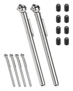 ETENWOLF Pencil Tire Pressure Gauge 6 Pack (10-50PSI, 20-120PSI) with Tire Caps Calibrated to ANSI B40.1 Grade B(2%), Stainless Steel Body, for Cars, Pickups, RVs, Bicycle