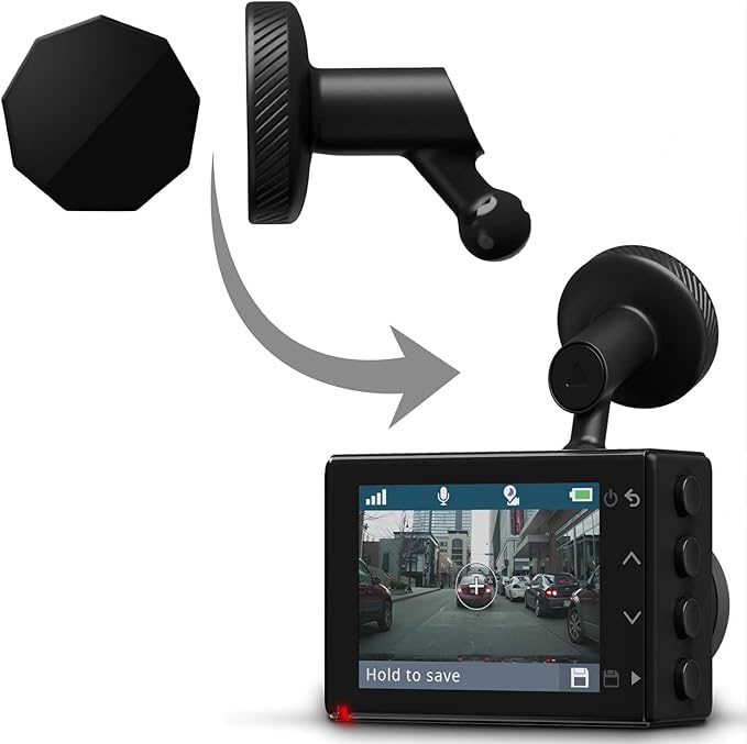 Low-Profile Magnetic Mount for Garmin Dash Cam, Vehicle Camera Mount for Dash Cam 45 46 47 55 56 65W 66W 010-12530-00