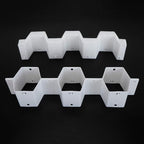 Foraineam 3 Pack Honeycomb Drawer Organizer Plastic Partition Cabinet Clapboard Storage Boxes Closet Organizer Drawer Divider