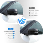 2PCS Side Door Mirror Cover for Toyota Tundra 2022-2025/ Sequoia 2023-2025, Car Exterior Rear View Mirror Housing Protector Cover Cap Self-adhesive Accessories ABS (with turn signal lights)