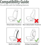 FH Group Car Seat Cover Cushion - 2 Pack Seat Covers for Cars Trucks SUV, Beige Black Neosupreme Car Seat Cushions, Waterproo