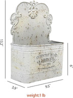 Metal Hanging Storage Baskets Wall Baskets for Mail, Files,Flowers, Books & Accessories, Wall-Mounted Organizer for Entryway,