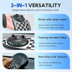 Multifunctional Car Anti Slip Pad, Multifunctional Rotatable Phone Holder Car DashboardMat with Temporary Parking Number, Aut