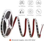ALITOVE Orange LED Strip Lights 16.4ft 5050 SMD Black PCB 5M 300 LEDs Waterproof IP65 12V DC for Home Hotels Clubs Shopping malls Cars Lighting