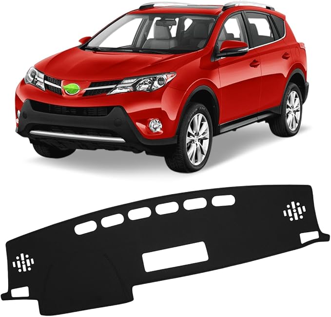 FIILINES Dash Cover for Toyota RAV4 2013-2018, Dashboard Mat Cover RAV4 Accessories Sunshade Nonslip Mesh Protector No Glare