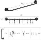 Mkono Hat Rack for Wall Baseball Cap Organizer Hanger with 20 Hooks Modern Metal Hat Holder Wall-Mounted Caps Display for Clo