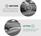 2PCS Leather Car Seat Gap Filler, No-Drop Seat Side Gap Plug Crevice Blocker with Securing Strap, Elastic Filler Block The Gap Between Seats & Console for Truck SUV Sedan (Beige)