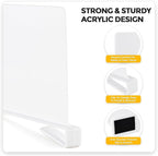 JOY DECOR 8 Pack Acrylic White Shelf Dividers for Closets Organizer and Storage Adjustable Vertical Wood Shelf Closet Separat