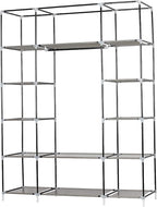 67" Portable Closet Storage Organizer Wardrobe Clothes Rack,Covered Garment Rack,Steel Tube Clothes Storage Organizer,Freesta