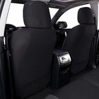 Flying Banner car seat Covers Protects Water Proof Faux Leather Carbon Fiber Front and Rear Bench (Gray Black, Full Set - 9PC