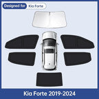Car Window Shades for Kia Forte 2019-2024, Full Car Window Covers for Privacy, Sunshades for Forte Front Rear Windshield Side Windows to Block UV and Protect Privacy(6pcs)