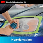 3M Ultra Headlight Restoration Kit 39195, 2 Pack (2 Kits), Removes Cloudy Yellowed Haze, 500/800/3000 Grit Sanding Discs + Clear Coat, For Plastic Lenses