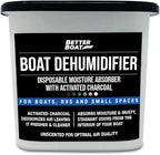 Moisture Absorber with Activated Charcoal Dehumidifier Bucket, Unscented Odor Absorber for Closet Basement Bathroom Boat RV,