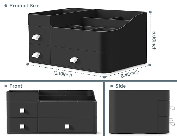 Cologne Perfume Organizer With Drawers,Large Perfumes Vanity Countertop Storage,Perfume Stand for Cologne, Deodorant, Beard, 