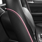 CAR Pass Colour Piping Leather Universal Fit Steering Wheel Cover, Perfectly fit for 14.5-15 inches Suvs, Vans, Trucks, Sedan