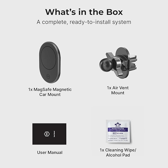 Magsafe Magnetic Phone Car Mount - Magnetic Cell Phone Holder for Car - Perfect for Magsafe Compatible Device iPhone 12-17 & iPhone Air, Galaxy, Smartphone - for Air Vent