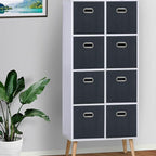 Black Fabric Cubby Storage Bins,13x13x13 Inches ,Cube Organizer Bin Foldable Storage Boxes with Dual Handles Fabric Organizer