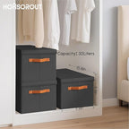 Homsorout Storage Bins with Lids - Large Fabric Closet Bins with Lid, 6 Pack Clothes Organizers and Storage, Collapsible Stac