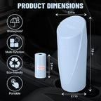 Car Trash Can Bin with Lid - Car Garbage Can Cup Holder - Light Blue Mini Leakproof Vehicle Trash Garbage Can Bin with 20pcs Trash Bags-Car Organizers and Storage for Front Back Seat Accessories