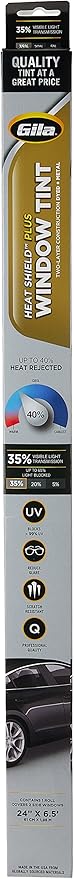 Gila Heat Shield Plus 35% VLT Window Tint, 2ft x 6.5ft