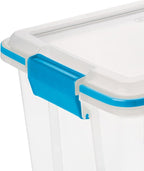 Sterilite 6-Pack Gasket Box, Weather-Resistant Storage Bins with Latching Lids, 20 Quart - Heavy-Duty Organizing Containers f