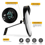 16" Convex Driveway Mirror, Upgrade Wide Angle View, Adjustable Blind Spot Mirror, Traffic Mirrors, Security Mirrors Indoor and Outdoor, Parabolic Safety Mirrors