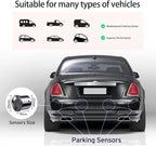 EKYLIN Wireless Car Parking Sensor, Reverse Radar System with 4 Parking Sensors, Wireless LED Distance Display with Sound Warning + 4 Gray Color Car Reverse Parking Sensors for Cars Vans RV Trailer