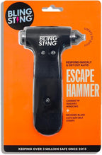BLINGSTING Safety Hammer - Emergency Automotive Escape Tool with Window Breaker, Seat Belt Cutter & Adjustable Car Visor Stra