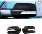 2 PCS Door Rearview Mirror Cover for Dodge RAM 1500 TRX 2021-2024 Exterior Decoration Accessory Kit (Gloss Black)