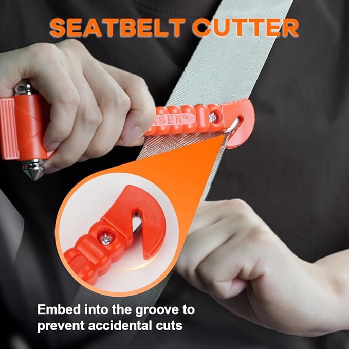 20 PCS Car Safety Hammer Emergency Escape Tool Auto Car Window Glass Hammer Breaker and Seat Belt Cutter Escape 2-in-1 for Fa