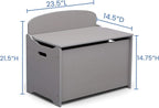 Delta Children MySize Deluxe Toy Box, Grey