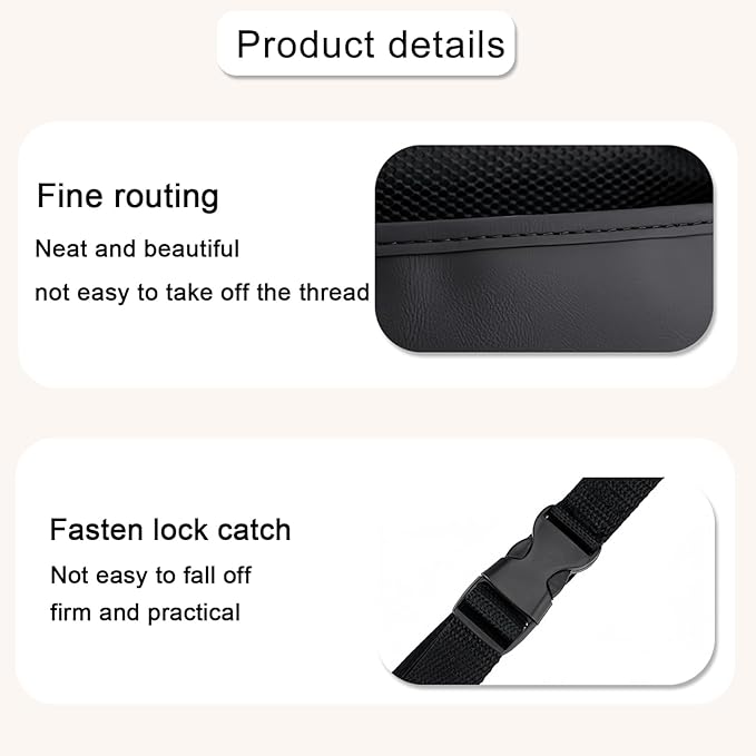 Upgraded Car Mesh Bag Elastic Seat Back Mesh Bag With Paper Towel and Handbag Bracket and Back Seat Storage Bag for Children Pets and Travel Necessities. (black)