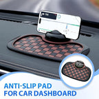 Car Dashboard Mat Non Slip 360° Rotating Phone Holder, Universal Anti Skid Pad with Temporary Parking Number Display, Multifu