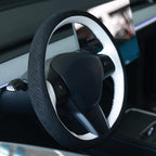 MEWANT Hand Stitched Steering Wheel Cover for Tesla Model 3 2017-2023 / Model Y 2020-2023 for Tesla Model 3/Y Accessories(3D Style)