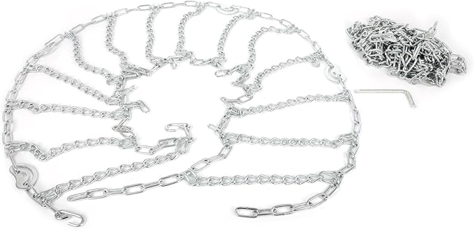 SCITOO QG2243CAM Snow Chains for Car Pickup Trucks SUV,Universal Emergency Tire Traction Chain,Anti-Skid Thickening Tire Chai