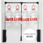Pull Down Clothes Rail,Extendable Wardrobe Rod,Heavy Duty Hanger,Adjustable Telescopic Lift Rod,for Hanging Clothes Wardrobe,